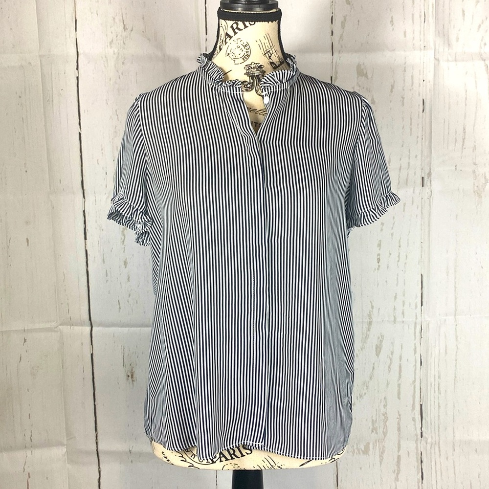 Tahari Button Down Short Sleeve Shirt